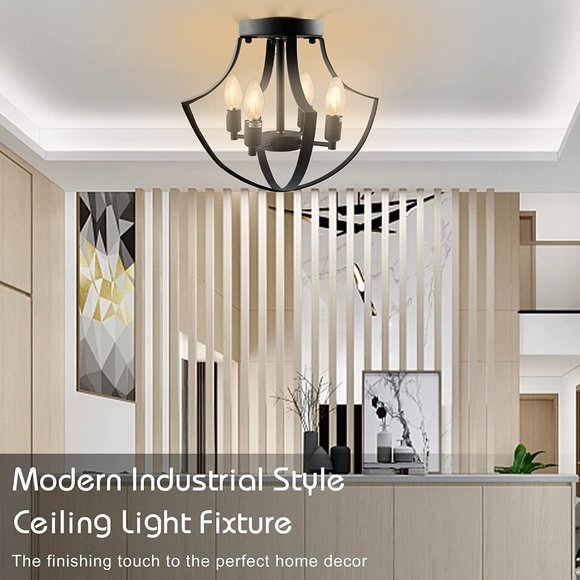 Semi Flush Mount Ceiling Light Fixture *NEW - Picture 6 of 7